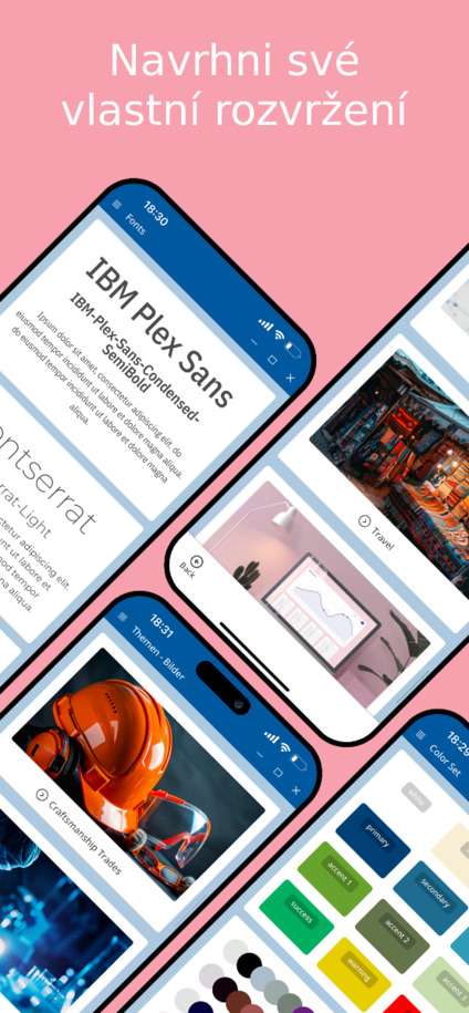 Vytváření vlastního rozvržení v aplikaci Website Builder – smartphone
